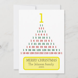 Pascal's triangle tree Holiday Card