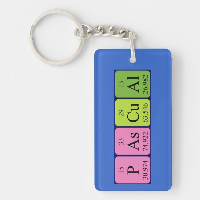 Pascual periodic table name keyring (Front)