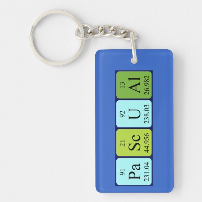 Pascual periodic table name keyring (Front)