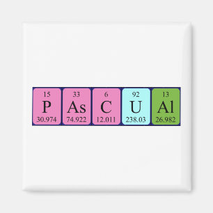 Pascual periodic table name magnet