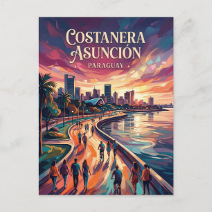 Paseo de la Costanera de Asunción Paraguay Postcard