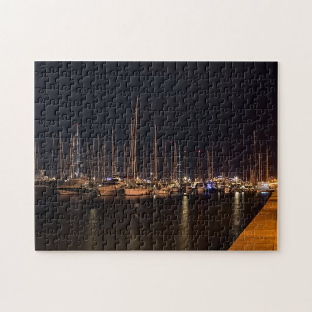Paseo maritimo at night - Palma de Mallorca Jigsaw Puzzle (Horizontal)
