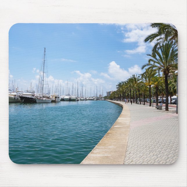 Paseo maritimo - Palma de Mallorca, Spain Mouse Mat (Front)