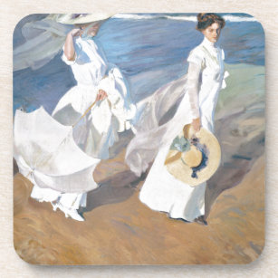 Paseo por la playa - Sorolla - 1909 Coaster