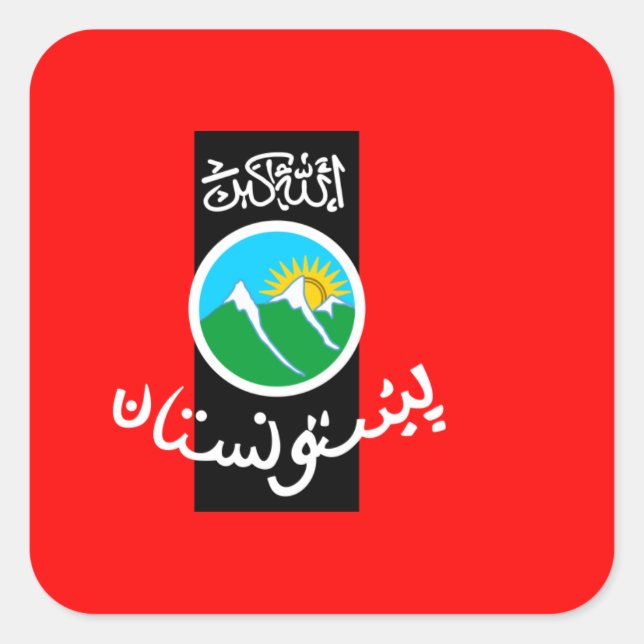 pashtunistan square sticker (Front)