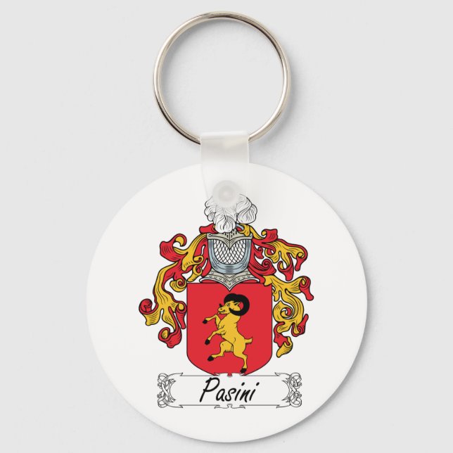 Pasini Family Crest Key Ring (Front)