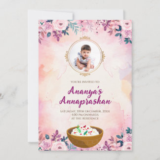 Pasni invite First Rice feeding ceremony invite