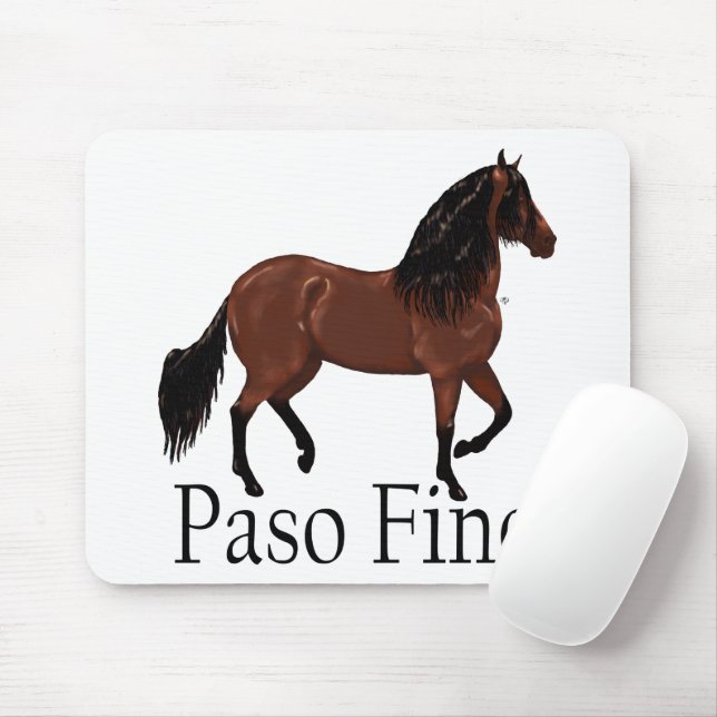 Paso Fino Bay Horse Artwork Mouse Mat (With Mouse)