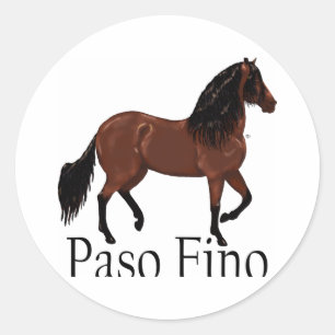 Paso Fino Bay "Paso Fino" Classic Round Sticker