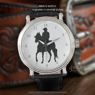 Paso Fino Horse and Rider Silhouette Watch