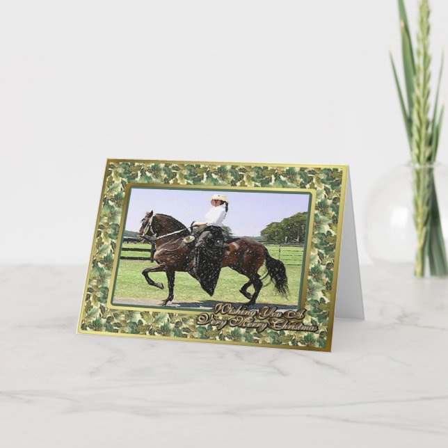 Paso Fino Horse Blank Christmas Card (Front)