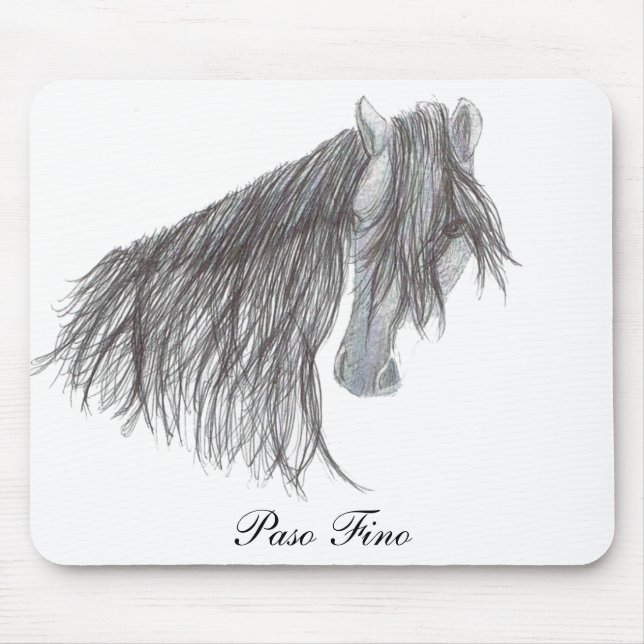 Paso Fino Horse Drawing Mouse Mat (Front)