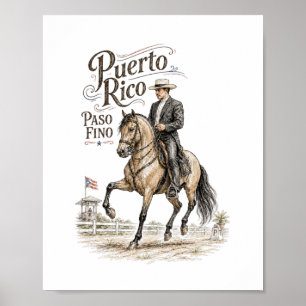 Paso Fino Horse Puerto Rico Poster