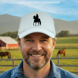 Paso Fino Horse Silhouette Rider Trucker Hat