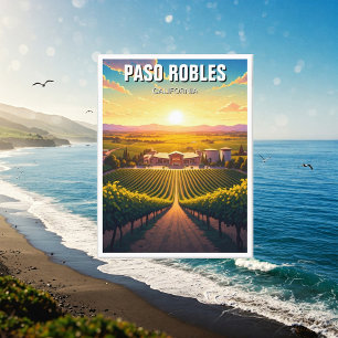 Paso Robles California Central Coast Postcard