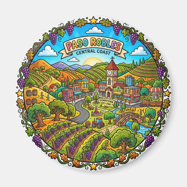 Paso Robles California Magnet (Front)