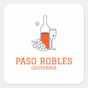Paso Robles - California Square Sticker