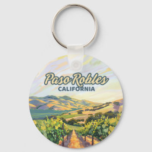 Paso Robles California Vineyard Central Coast Key Ring