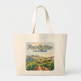 Paso Robles California Vineyard Central Coast Large Tote Bag