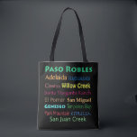 Paso Robles Colourful Wine Country Tote Bag<br><div class="desc">Exceptional wine country gift! Paso Robles - California's wild west wine country in colour!</div>