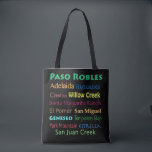 Paso Robles Colourful Wine Country Tote Bag<br><div class="desc">Exceptional wine country gift!  Paso Robles - California's wild west wine country in colour!</div>