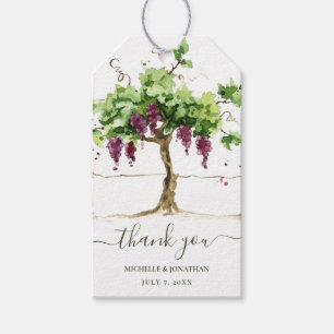 Paso Robles Vineyard Winery Wedding Favours Gift Tags
