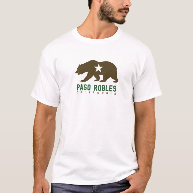 Paso Robles Winery California Wine Lovers Flag T-Shirt (Front)