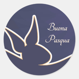 Pasqua Happy Easter Classic Round Sticker
