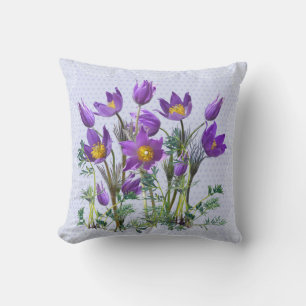 Pasque flower on pillow
