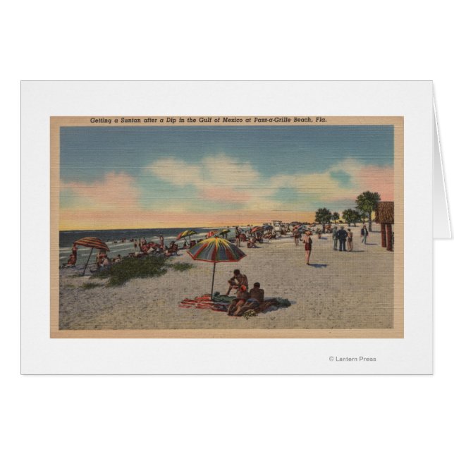 Pass-a-Grille Beach, Florida - Sunbathers on (Front Horizontal)
