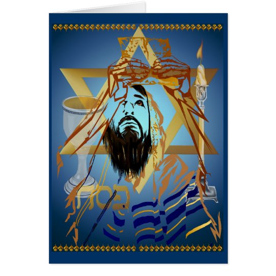Pass Over Collage Blue Card