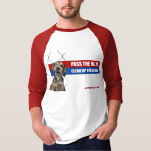 Pass The Bills/Clean Up The Mills 3/4 Sleeve T-Shirt