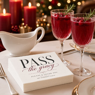 Pass the Gravy Please Personalised Thanksgiving Napkin