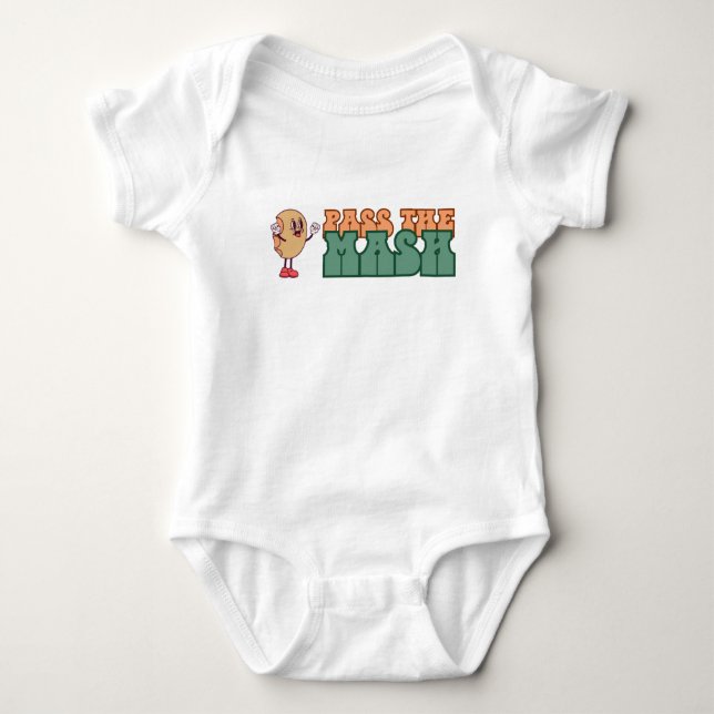 "Pass the Mash" Cheer Potato Baby Bodysuit (Front)