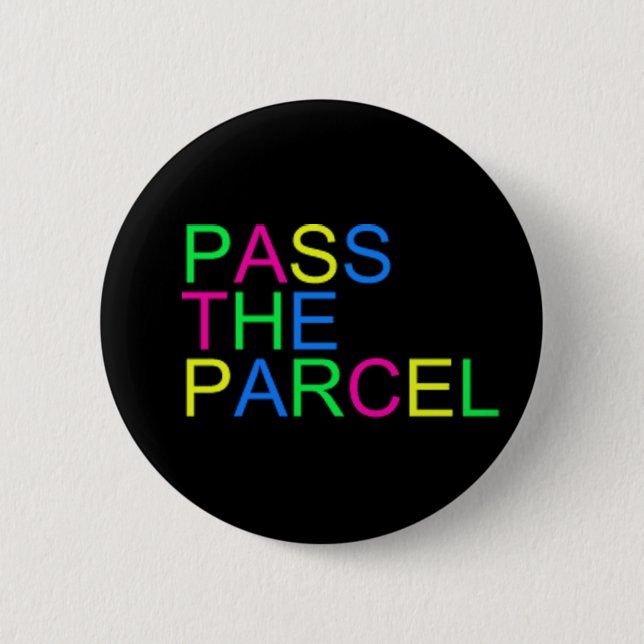 Pass the Parcel 6 Cm Round Badge (Front)