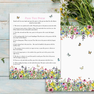 Pass The Poem   Summer Wildflowers Baby Shower