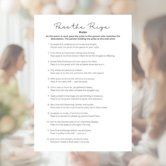 Pass the Prize Baby Shower Game Custom Letterhead (Creator Uploaded)