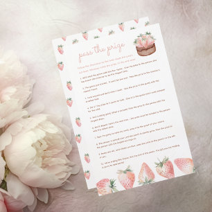 Pass the prize berry sweet baby shower game