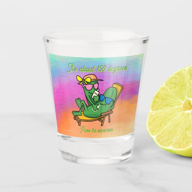 Pass the Sunscreen Shot Glass (Front)