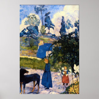 Passage de Bretagne by Eugène Henri Paul Gauguin Poster