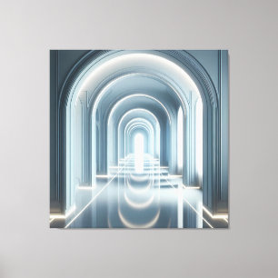 Passage with Light Perspective Canvas Print