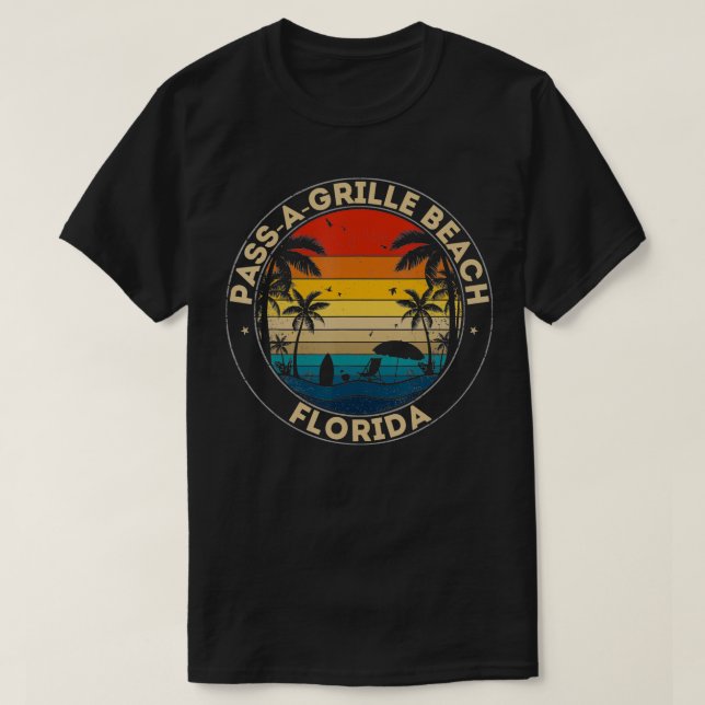 PassaGrille Beach Souvenir Florida Reminder  T-Shirt (Design Front)