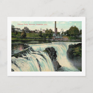 Passaic Falls in Summer, Paterson NJ Vintage Postcard