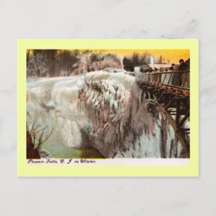 Passaic Falls in Winter, Paterson, NJ Vintage Postcard