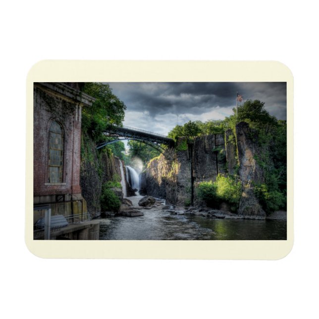 Passaic Falls, Paterson, New Jersey Vintage  Magnet (Horizontal)
