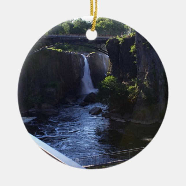 Passaic Waterfall Ornament  (Front)