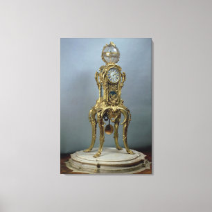 Passament astronomical clock made by Jacques Caffi Canvas Print