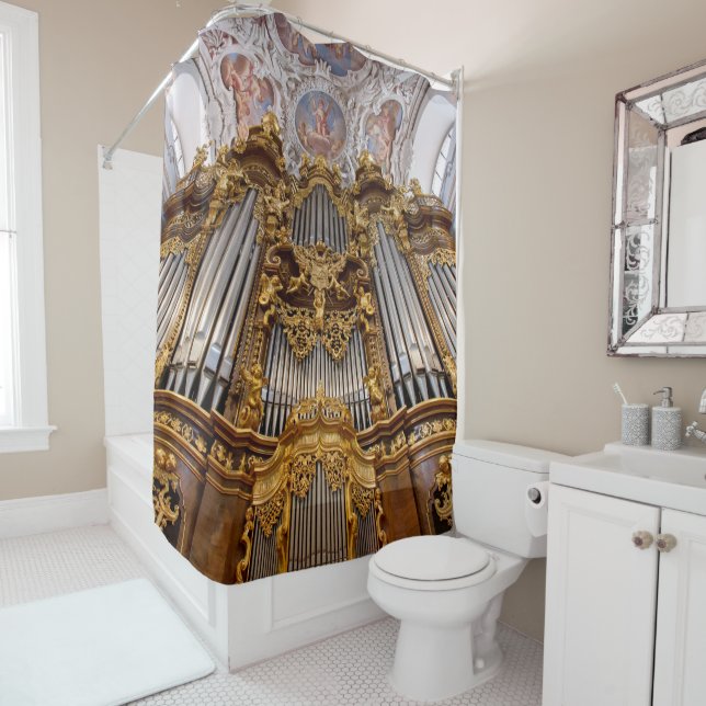 Passau pipe organ shower curtain (In Situ)