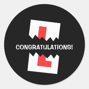 Passed Driving Test Classic Round Sticker