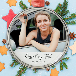 Passed Driving Test Congratulations Photo Keepsake Metal Tree Decoration